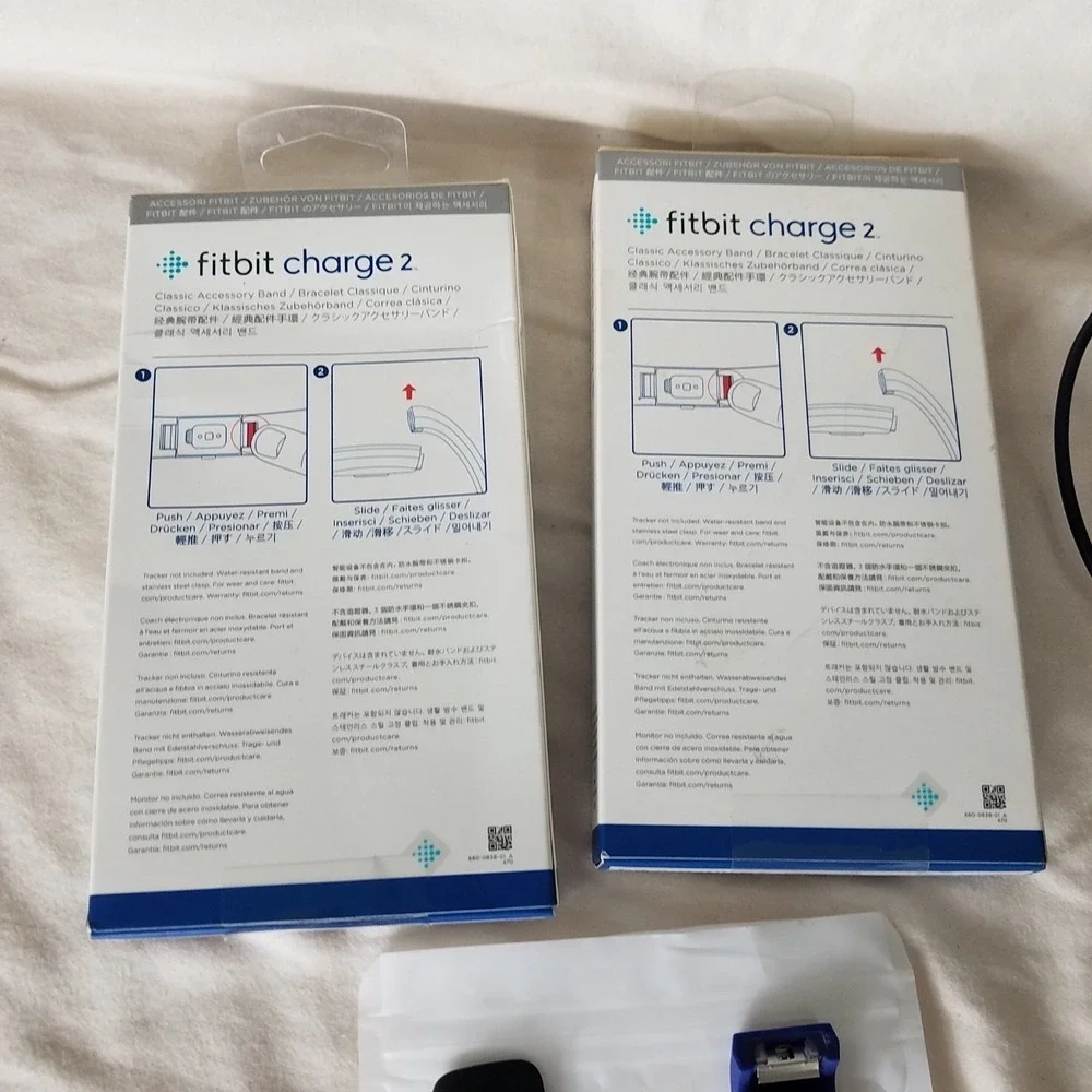 Fitbit Charge 2 Activity Tracker Lot Unisex OSFM Black Good Mixed Parts Bundle